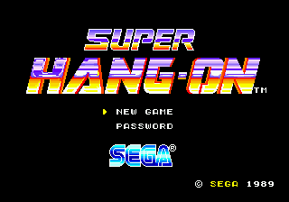 Заставка игры Super Hang-On